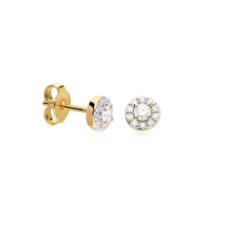 Pendientes Oro 18k y diamantes 0.29cts "Mezis"