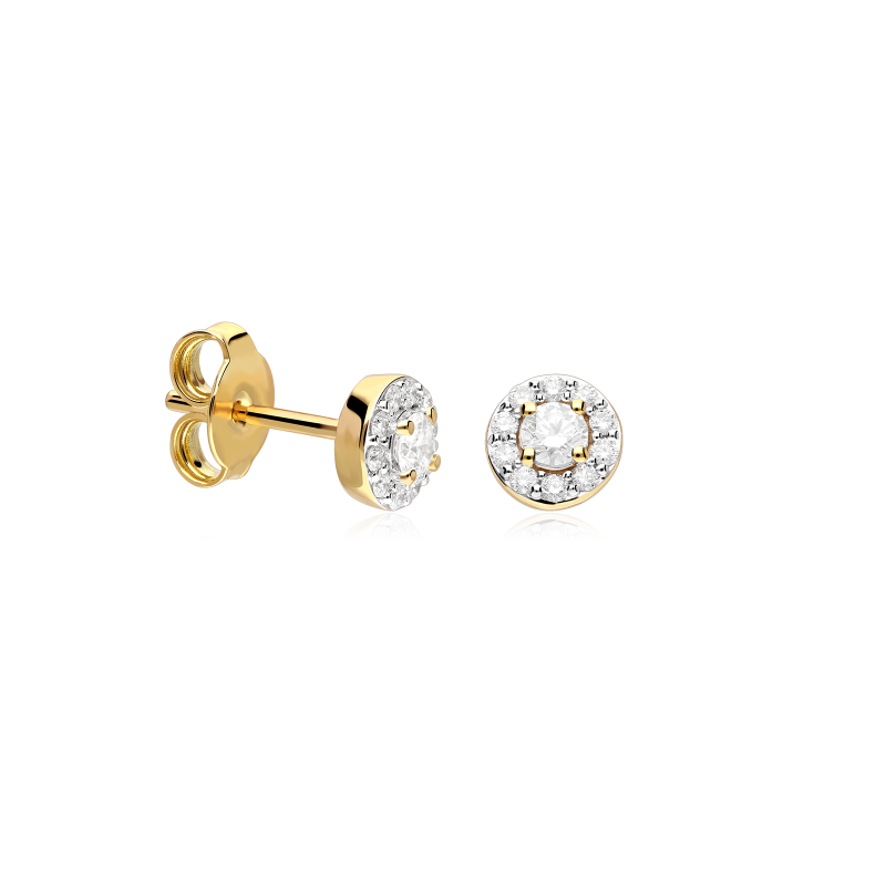 Pendientes Oro 18k y diamantes 0.29cts "Mezis"