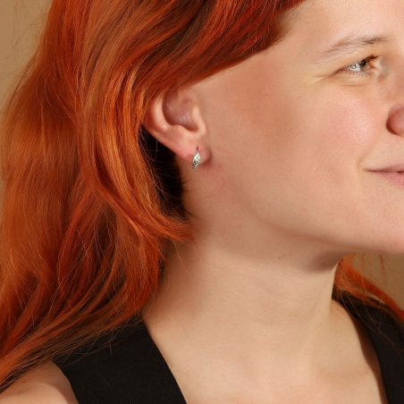 Aros Plata primera ley y circonitas "Slytherin"