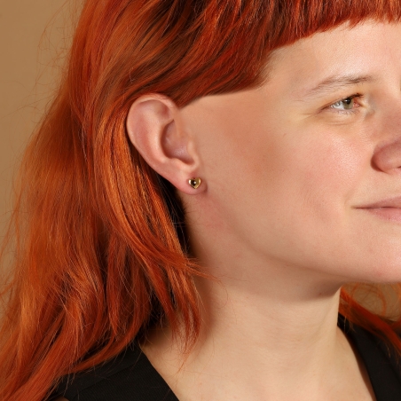 Pendientes Plata primera ley y circonita "San Valentín"