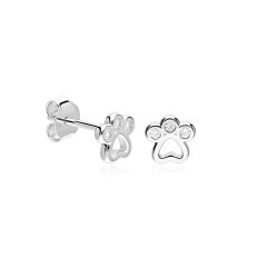 Pendientes Plata ley y circonitas "Mi huella"