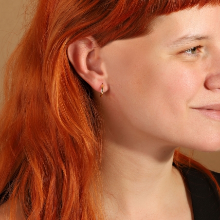 Aros Plata baño Oro 18k 14mm "Truman"