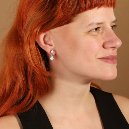 Pendientes Plata primera ley y circonitas "Penélope"