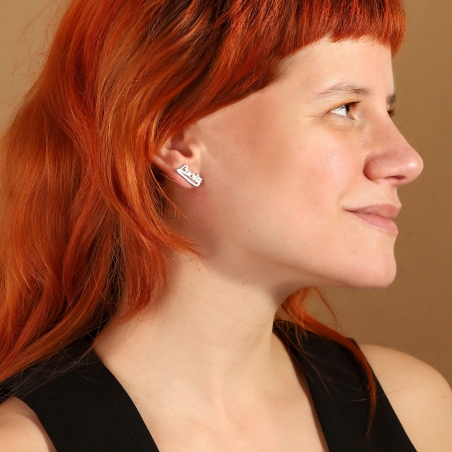 Pendientes personalizables Plata primera ley "Denden"