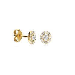 Pendientes Oro 18k y diamantes 0.40cts "Ovalus"