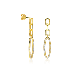 Pendientes Plata primera ley y circonitas "Raisu"