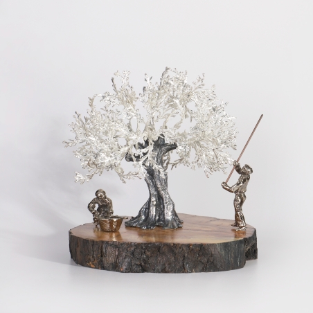 Árbol centenario 21x23cm "Olivo, cesta y vara"