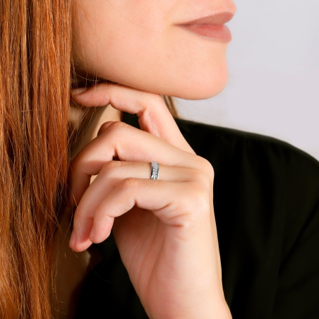 Alianza "Silver classic" 4mm plata 1ª ley "Nieve"