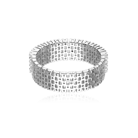 Anillo Plata primera ley y circonitas "Sora"