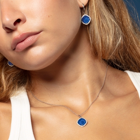 Collar Lotus Silver azul LP3921-1/1