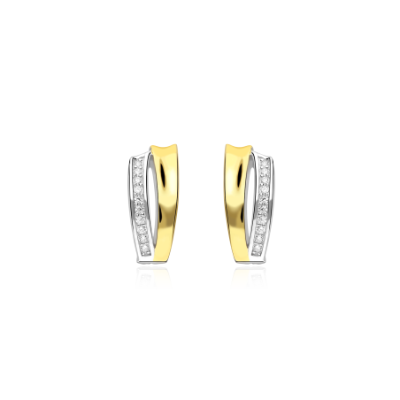 Pendientes Plata primera ley y circonitas "Picass"