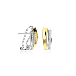 Pendientes Plata primera ley y circonitas "Picass"