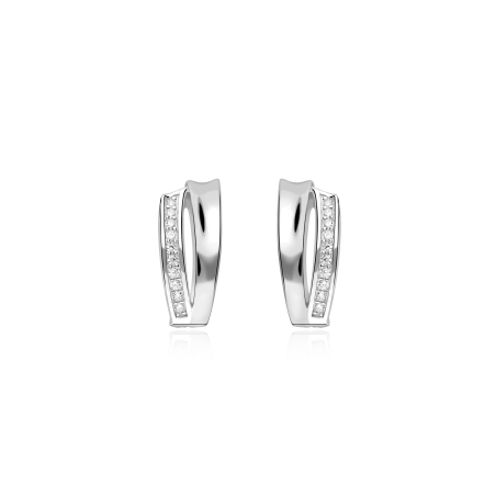 Pendientes Plata primera ley y circonitas "Picass"