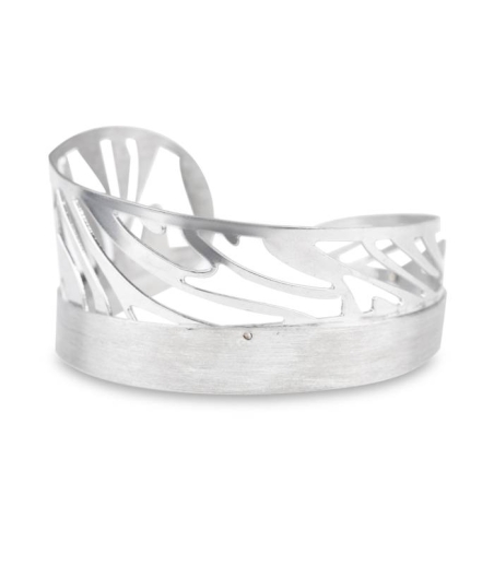 Brazalete Stark círculos plata de ley