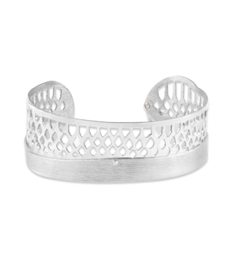 Brazalete Stark calado plata de ley