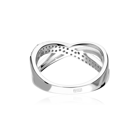 Anillo Plata primera ley y circonitas "Haru"