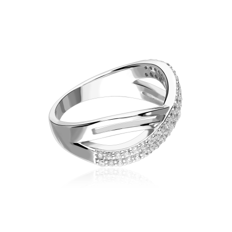 Anillo Plata primera ley y circonitas "Haru"