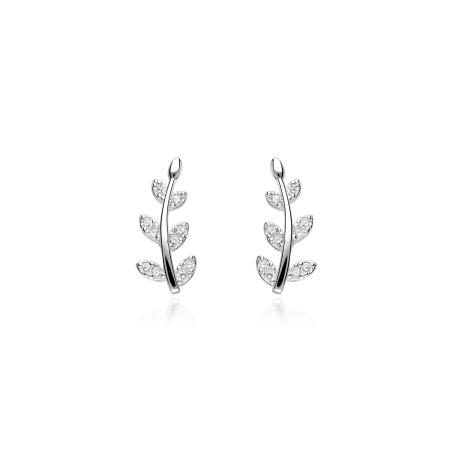 Pendientes Plata primera ley y circonitas "Alamy"