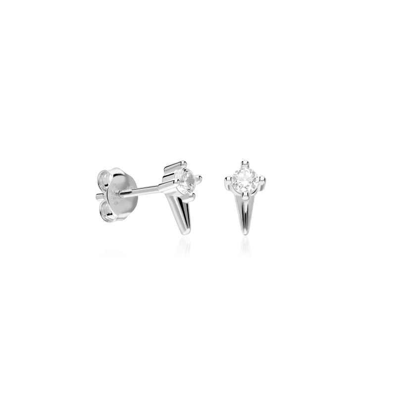 Pendientes Plata primera ley y circonita "Mi cometa"