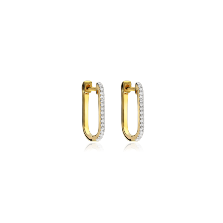 Pendientes Oro 18k y diamantes 0.10cts "Noala"