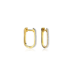 Pendientes Oro 18k y diamantes 0.10cts "Noala"
