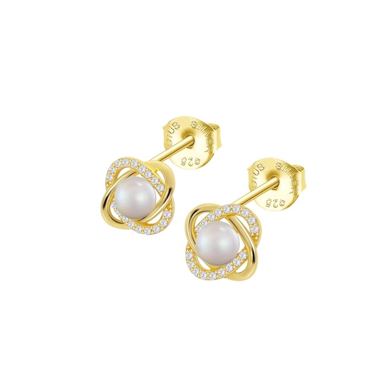 Pendientes Lotus Silver LP3094-4/2