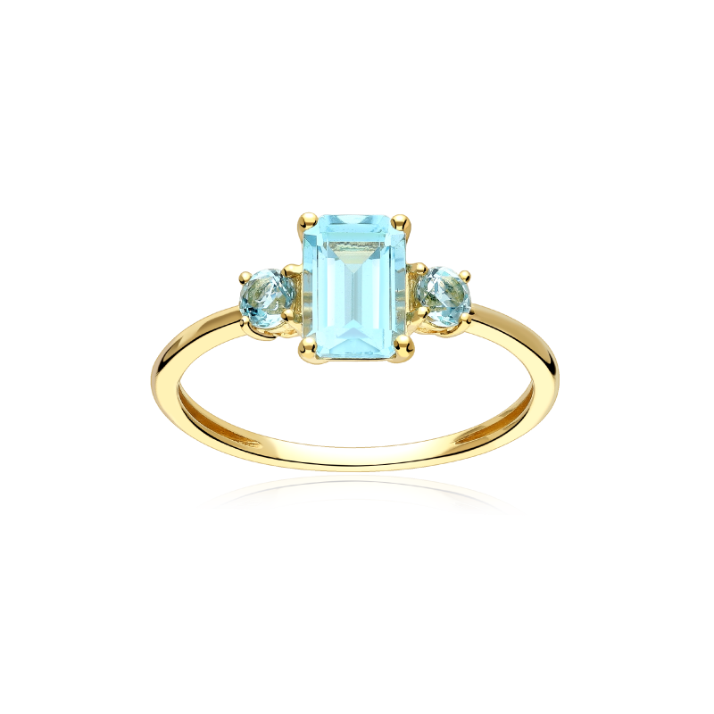 Anillo Oro 18k y topacios "Edén"