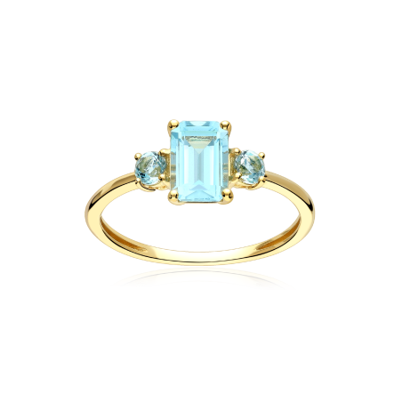 Anillo Oro 18k y topacios "Edén"