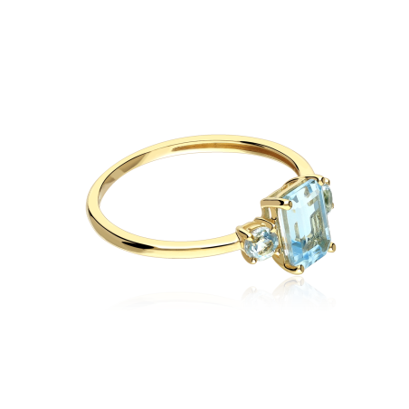 Anillo Oro 18k y topacios "Edén"