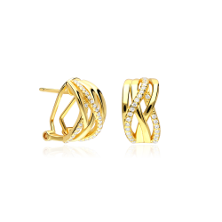 Pendientes Plata primera ley y circonitas "Lavinne"