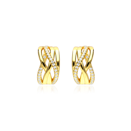 Pendientes Plata primera ley y circonitas "Lavinne"