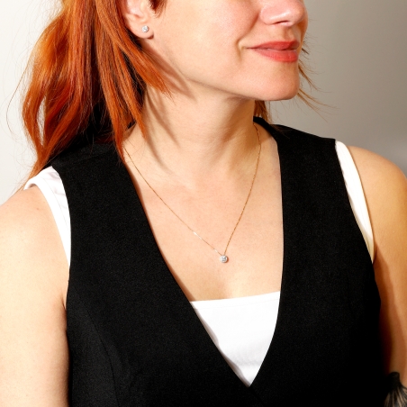 Gargantilla Oro 18k y diamantes 0.22cts "Mezis"