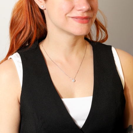 Gargantilla Oro 18k y diamantes 0.22cts "Mezis"