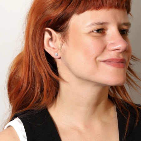 Pendientes Oro blanco 18k y diamantes 0.29cts "Mezis"