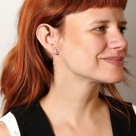 Pendientes Oro 18k y diamantes 0.50cts "Herbaria"