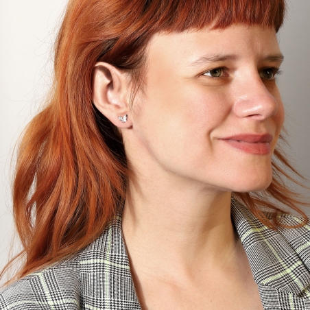 Pendientes Plata ley y circonitas "Mi mariposa"