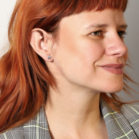 Pendientes Plata ley y circonitas "Mi huella"