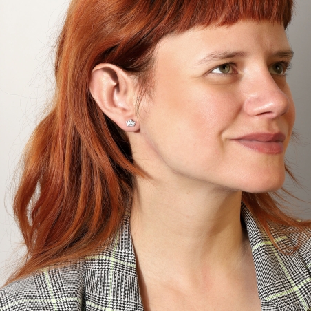 Pendientes Plata ley y circonitas "Pequeña princesa"