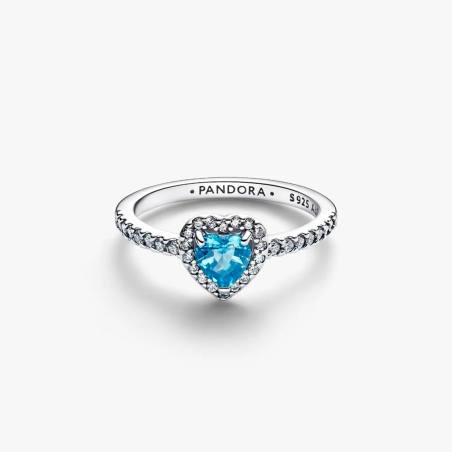 Anillo Pandora corazón azul 198421C10