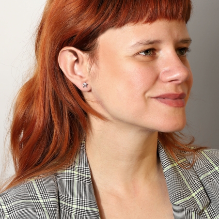 Pendientes Plata ley y circonitas "Mi estrella"