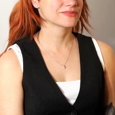 Gargantilla Oro 18k y diamantes 0.20cts "Deveré"