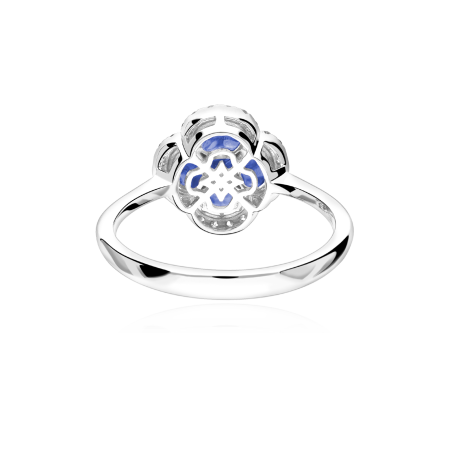 Anillo Oro 18k zafiros y diamantes 0.15cts "Vann"