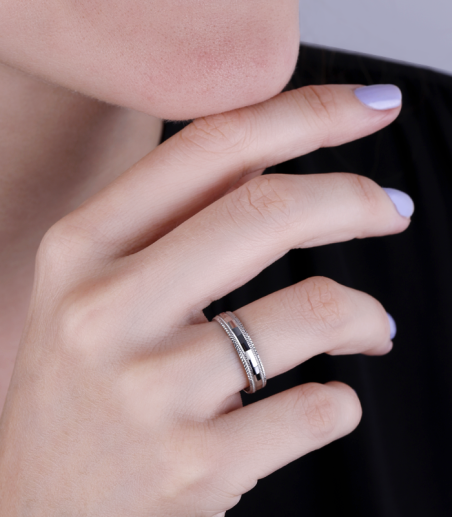 Alianza "Nexo" Oro Blanco 9k 3100069(9)