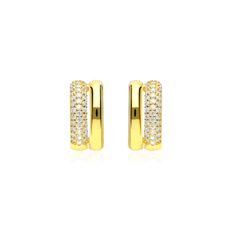 Pendientes Plata primera ley y circonitas "Rembran"