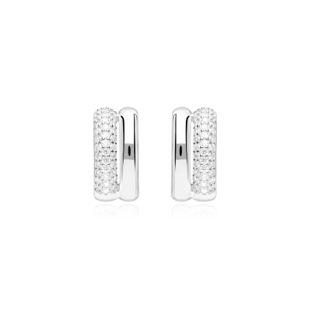 Pendientes Plata primera ley y circonitas "Rembran"