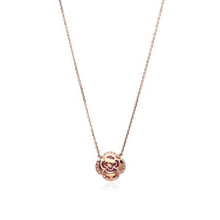 Gargantilla Oro 18k rubíes y diamantes 0.19cts "Vann"