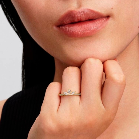 Anillo Pandora herbario brillante 162392C01