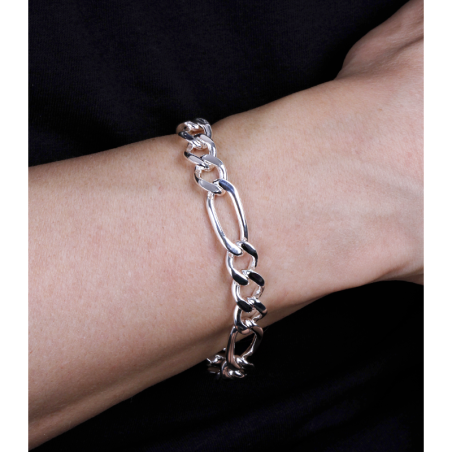 Pulsera Plata primera ley 21cm "Abner"