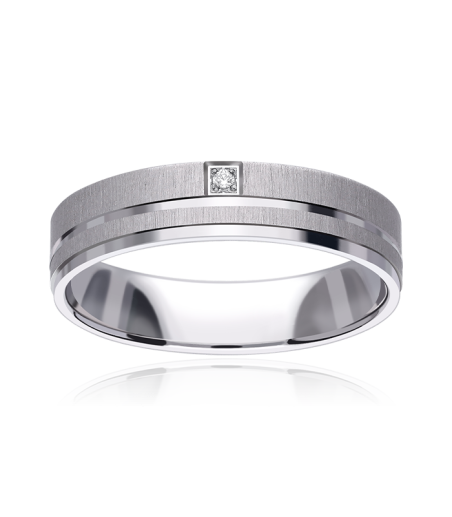 Alianza "Nexo" Oro 9k y Diamante 0.01cts 3100109(9)