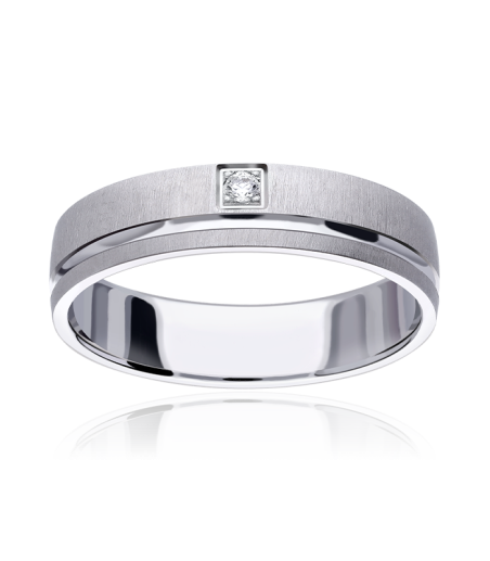 Alianza "Nexo" Oro 9k y Diamante 0.02cts 3100221(9)